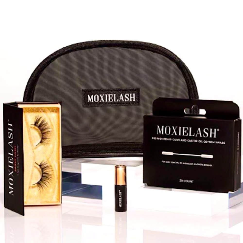 MOXIELASH Sassy Luxe Magnectic liner and MINK Lashes Bundle Set w Bag